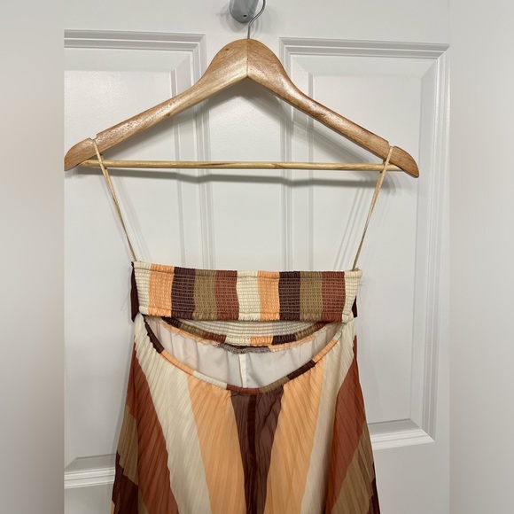 NWT Anthropologie Strapless Striped Wide Leg Jumpsuit - Picture 9 of 11